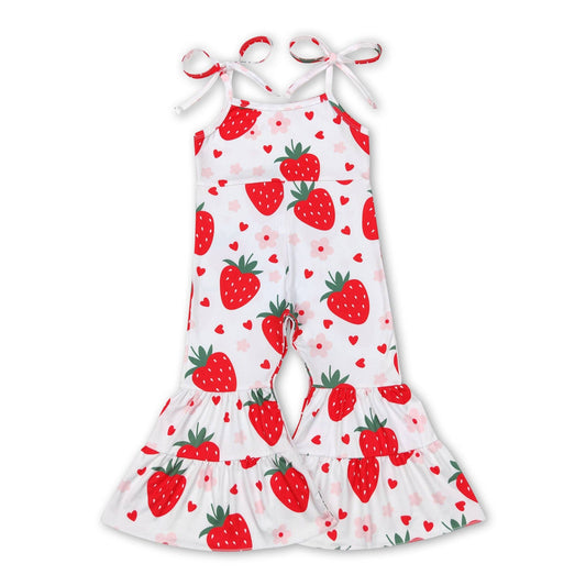 Strawberry Girls Romper